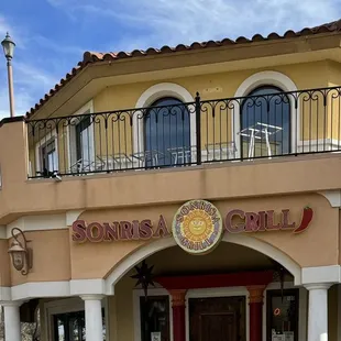the front of the restaurant