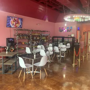 the inside of the store