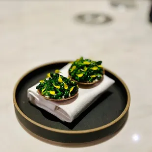 a plate of food on a table