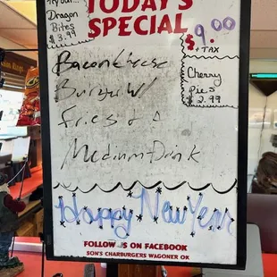 a sign for a special offer