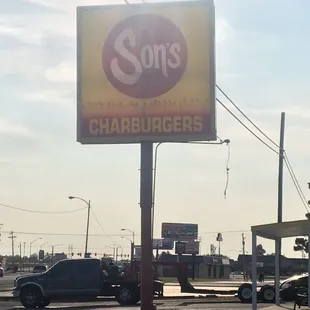 a sign for a restaurant