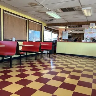the interior of a restaurant