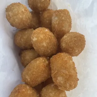 a pile of fried food