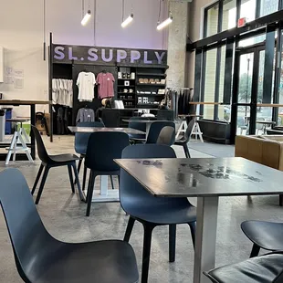 tables and chairs in a store