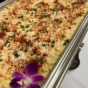 Corn casserole hit the spot!