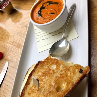 Sola Grilled Cheese and Creamy Tomato Basil Soup