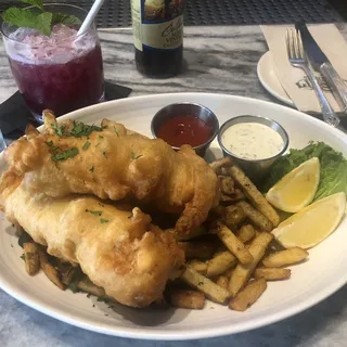 Drake's IPA Battered Fish and Chips