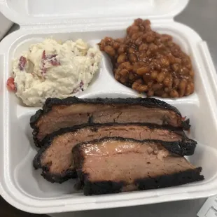 Slow smoked brisket