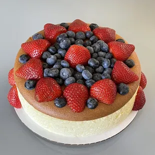 strawberries and blueberries on top