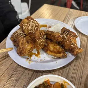 Twice cooked chicken.