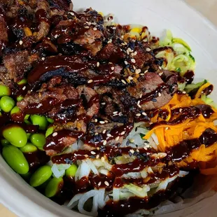 SooBak Bowl.  Beef.  Rice, veggies.