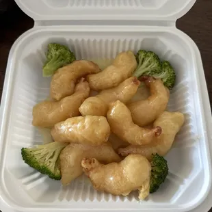 Mayonnaise Shrimp with broccoli