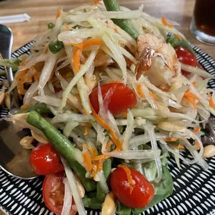 SOM TUM (PAPAYA SALAD) @foodieandthegrump