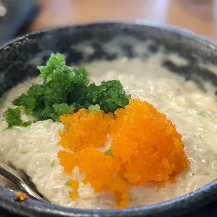 Risotto with cream sauce