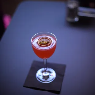 a cocktail in a glass