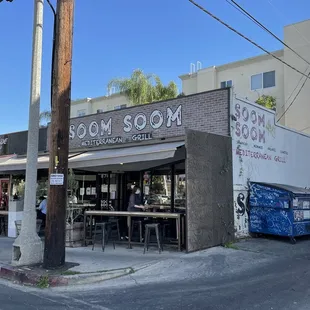 Love their food but what a horrible location pick. Who would want to hang out on this patio?