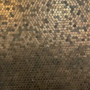 Cool wall made of pennies