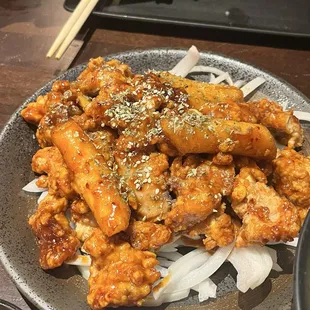 KFC. Seduced a &quot;I&apos;m not a KFC fan&quot; friend. Great yangnyum and so juicy.