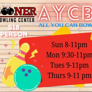 All You Can Bowl Special!