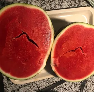 Delicious Black Diamond watermelons plus lots of produce and flowers.