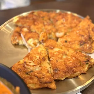 Seafood Mung pancake