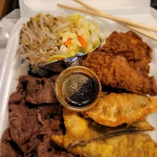 Pick up &amp; take-out Dinner @Soon's Kalbi this eve; 5/14/2022. Of course I ordered my usual, Bento one time. Lol. Hubby ordered BBQ Chicken.