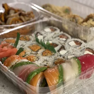 a variety of sushi