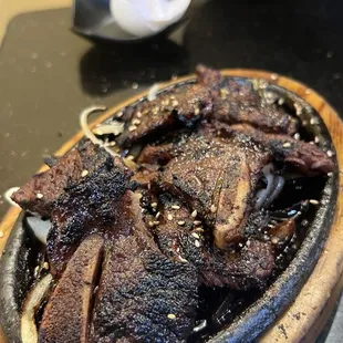 More burnt char than meat