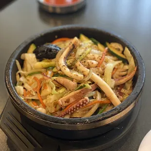 a bowl of food on a table