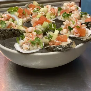 Ostiones con Ceviche