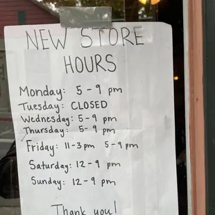 Please note store hours. Their website hours are not correct