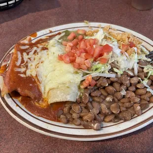 Enchilada and tamale combo.  Delish!!