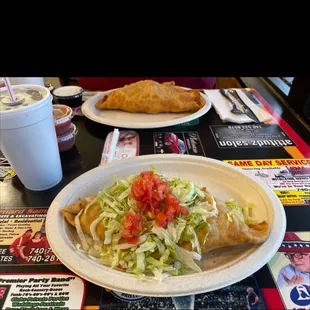 This is a large Sopapilla. The X-Large requires you to be starving all day to have room for it, but worth it.