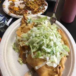 a plate of food on a table