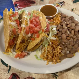 Chicken taco plate