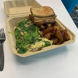 Veggie omelette breakfast