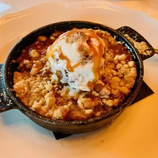 Dessert was and a warm apple crisp ($14).