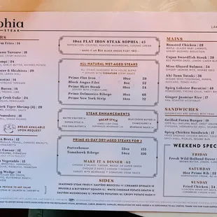 menu front as of 3/19/2023