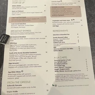 Breakfast Menu 2/2023 Open from 6am-11am