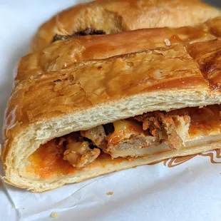 breakfast meatball and sauce pastry