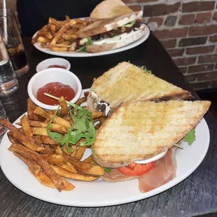 Parma sandwich (add crispy chicken) with fries