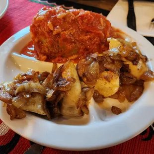 a plate of food on a table