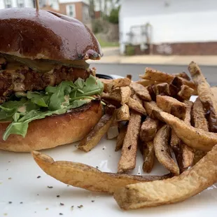 Fried chicken sandwich with great fries!