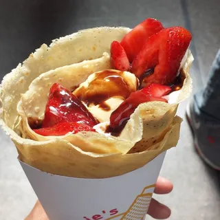 E. Strawberry with Ice Cream and Chocolate