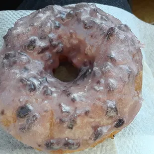 Blueberry donut is okay.