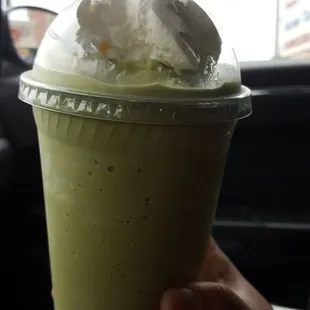 My green tea blended. Yummy.