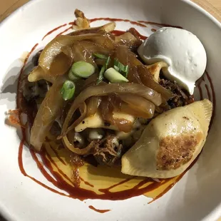 Ghost pepper cheese, caramelized opinion, and sour cream FTW! Delicious!