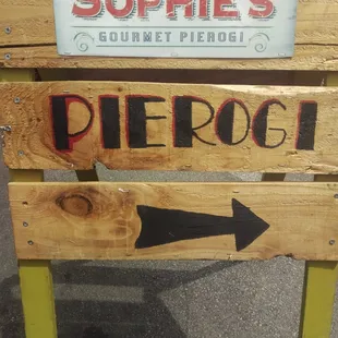 Just follow the sign to some great pierogies.