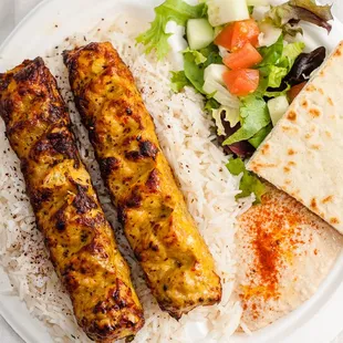 Chicken Kofta Kabob Plate