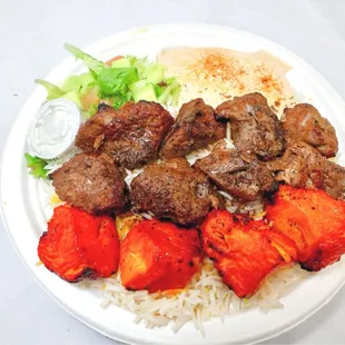 Combo Kabob #1 Chicken, Beef &amp; Lamb Kabobs